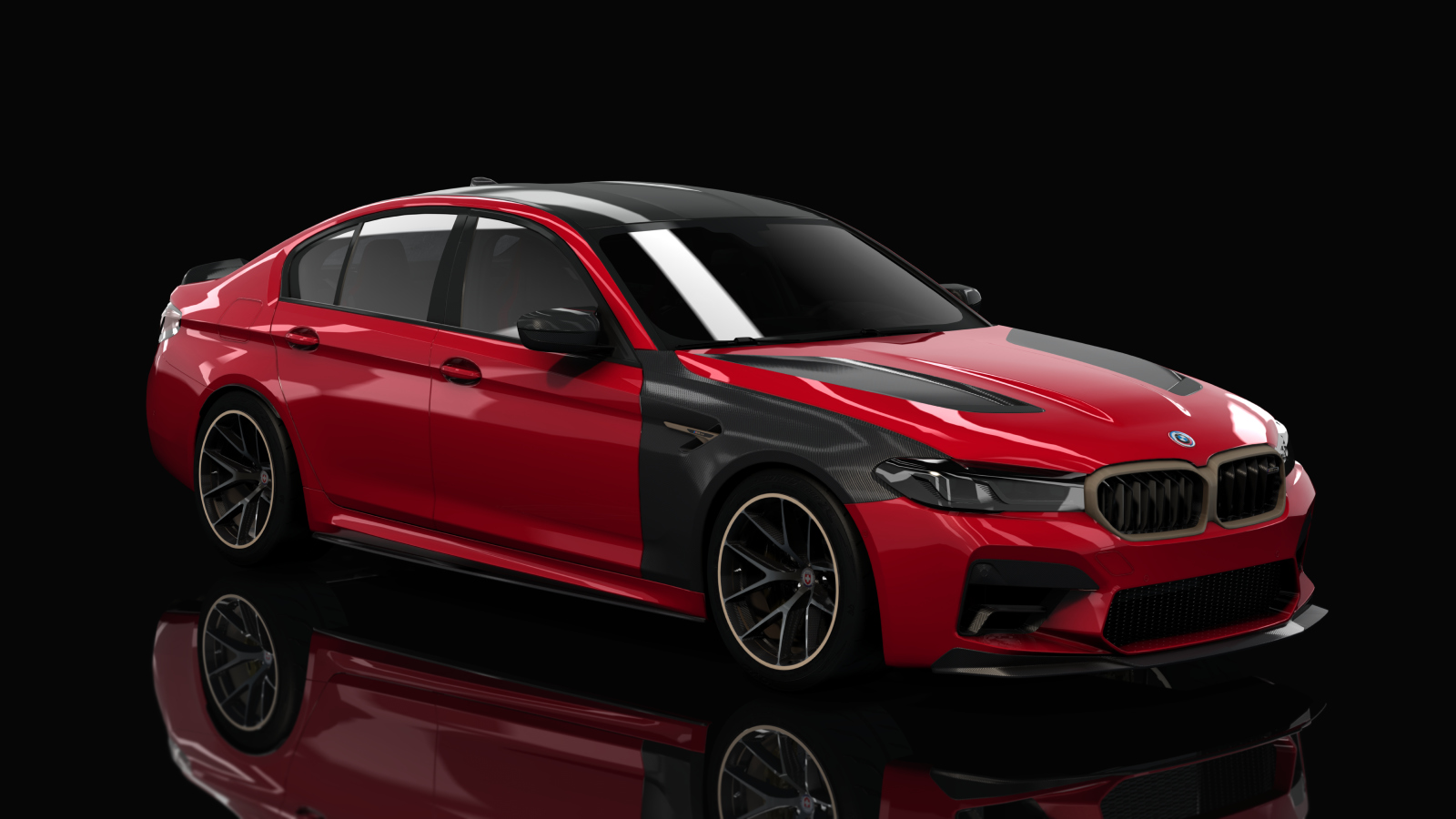BMW M5 CS F90 Tuned, skin 09_Aventurin Red Metallic