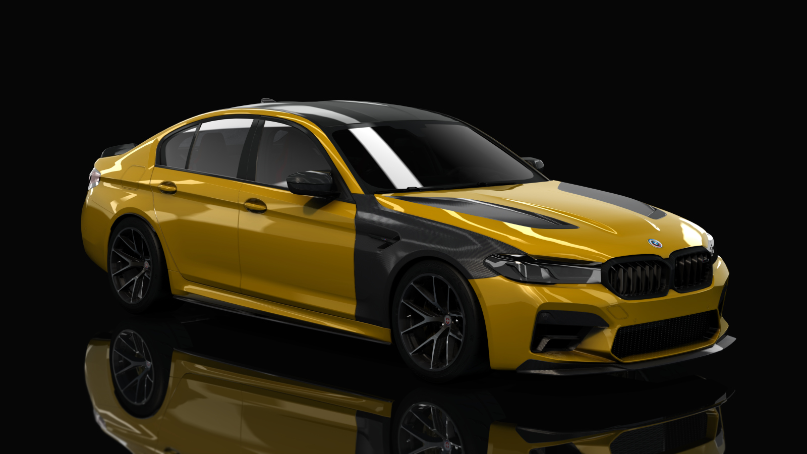 BMW M5 CS F90 Tuned, skin 18_Speed Yellow Black Accents