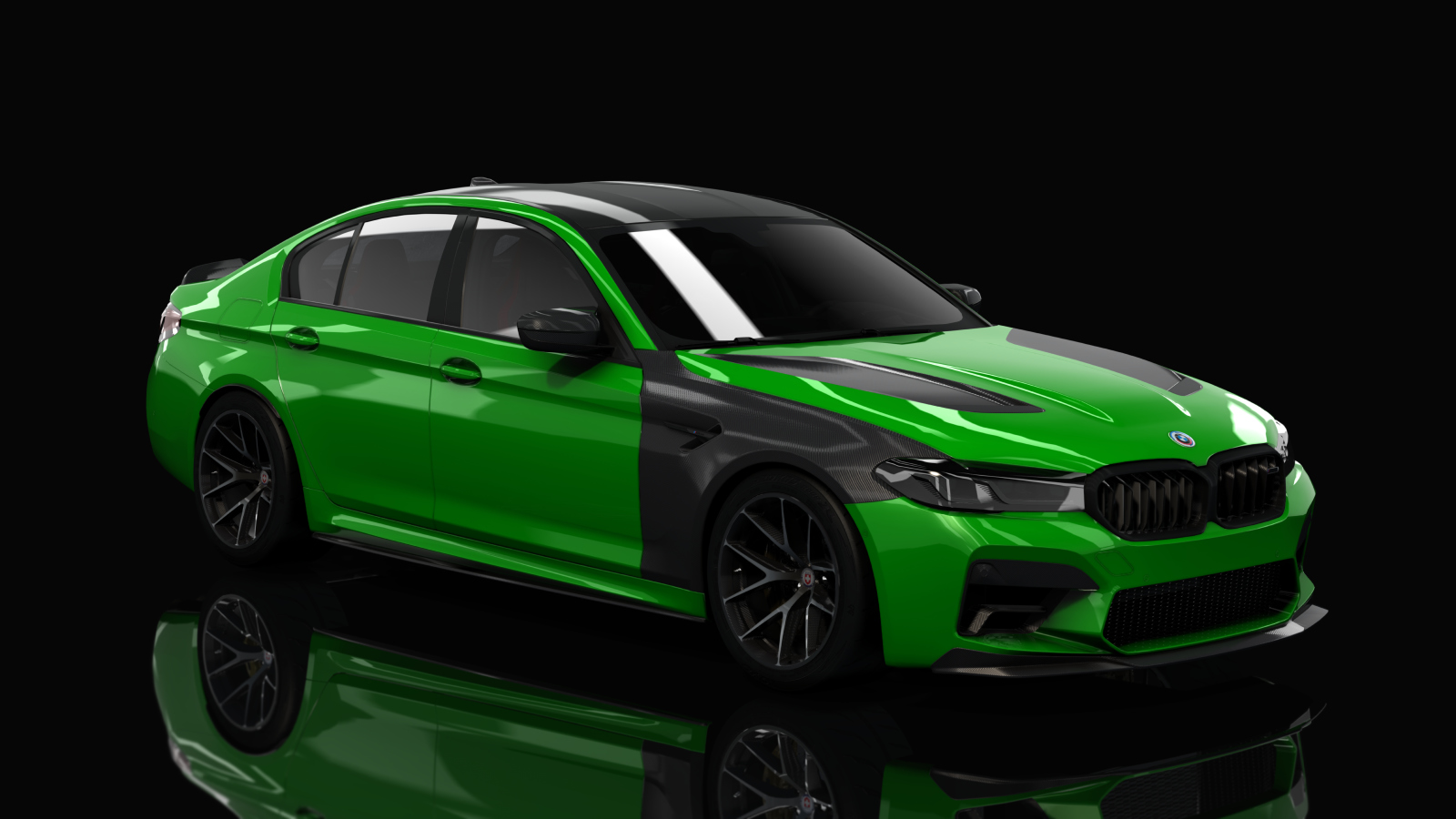 BMW M5 CS F90 Tuned, skin 20_Verde Mantis Black Accents