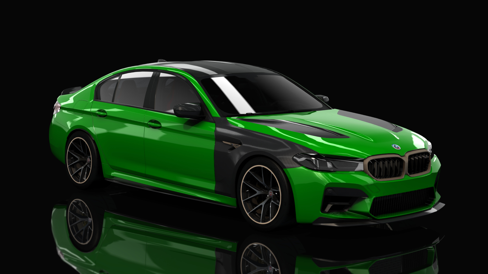 BMW M5 CS F90 Tuned, skin 20_Verde Mantis