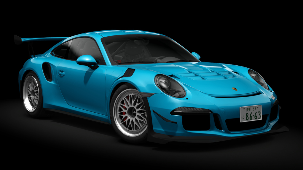 Porsche 911 (991) GT3 RS Custom, skin miami_blue