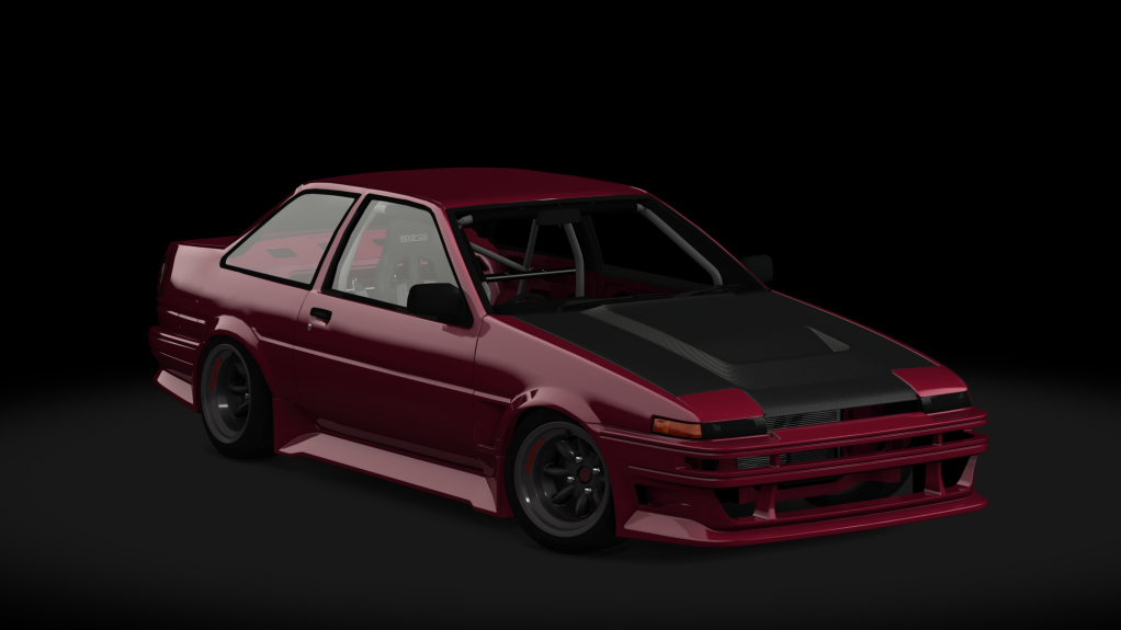 Toyota AE86 Coupe Trueno, skin envy_cardinal_red