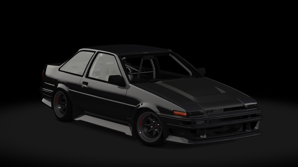 Toyota AE86 Coupe Trueno, skin envy_jet_black