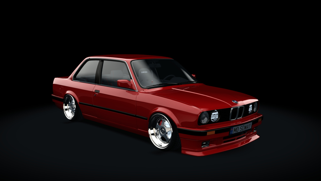 BMW E30 Stance, skin Brilliant_red