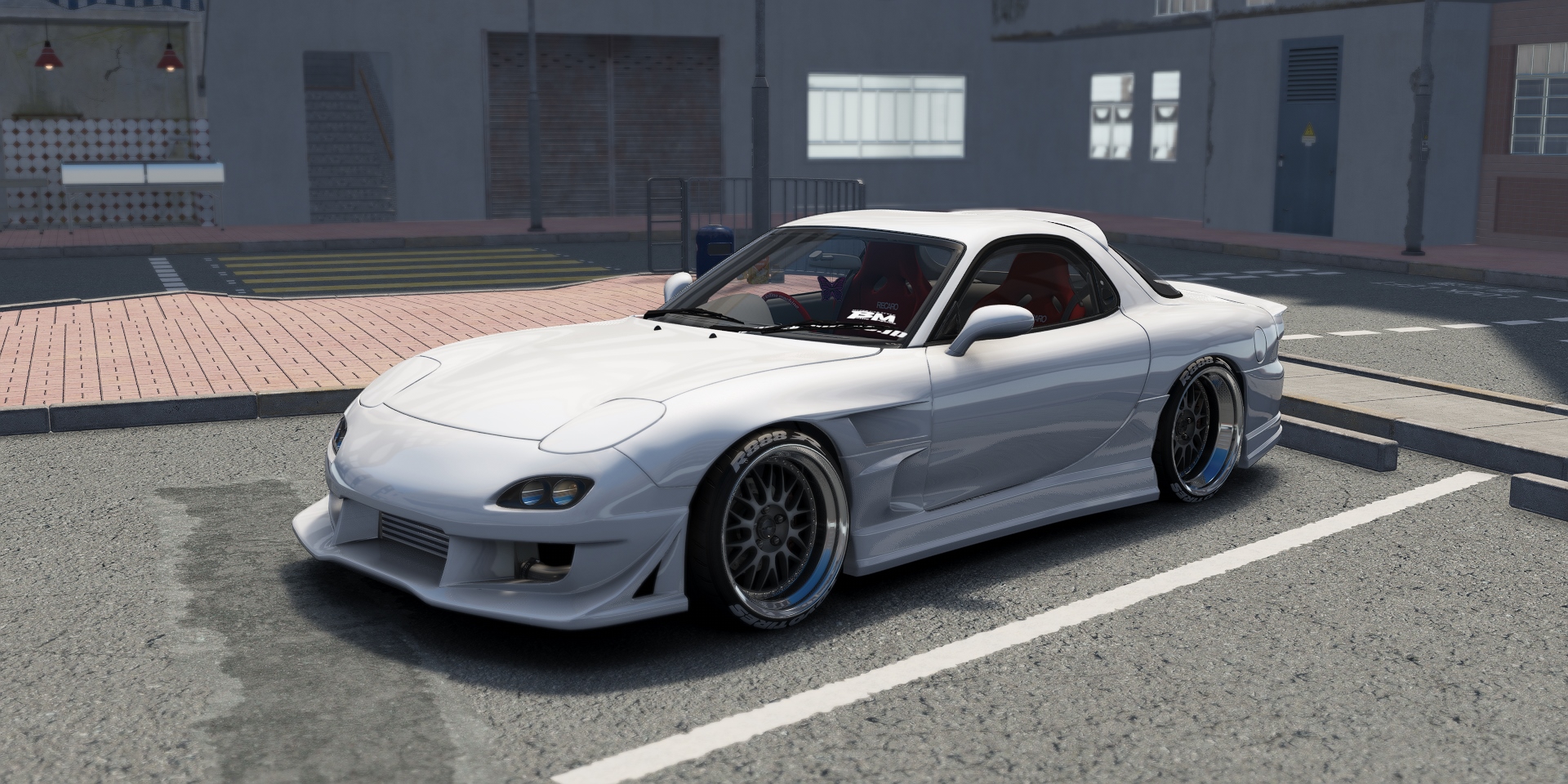 DWG Mazda RX-7 FD3S Veilside D1-GT, skin pure_white