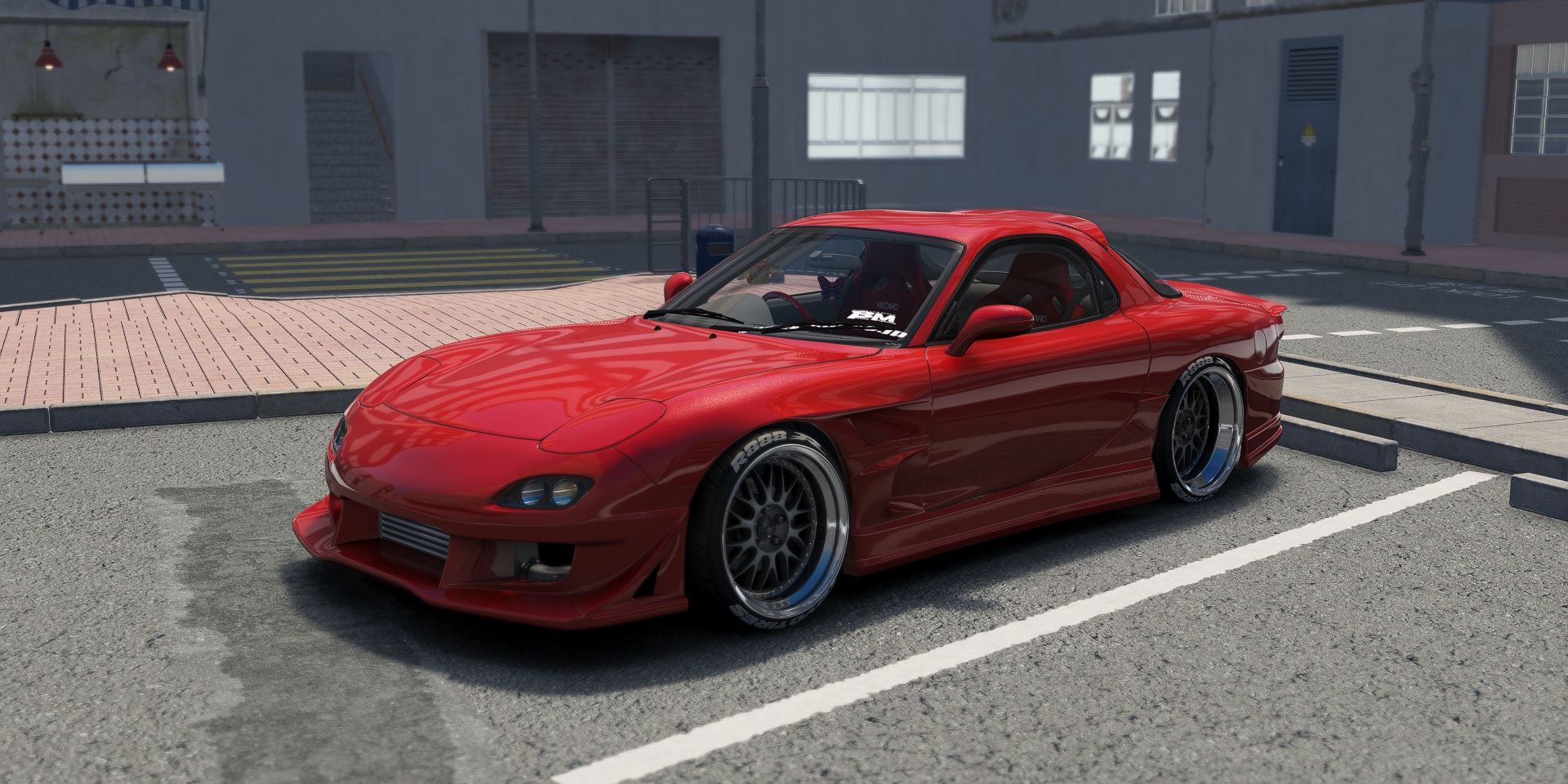 DWG Mazda RX-7 FD3S Veilside D1-GT, skin vintage_red_ii