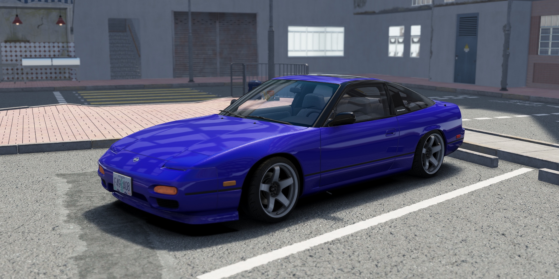 DWG Nissan 240SX Hatch, skin Blue