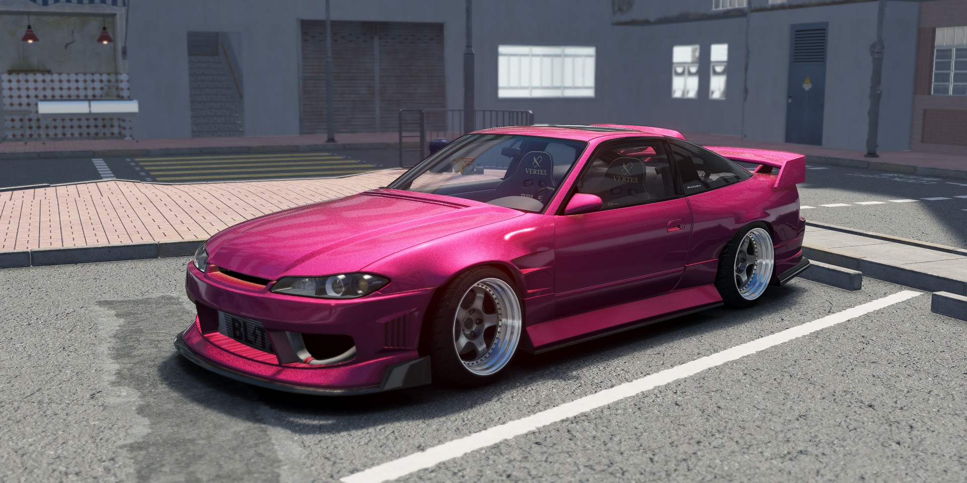 DWG Nissan 240sx S13.5, skin burgberry