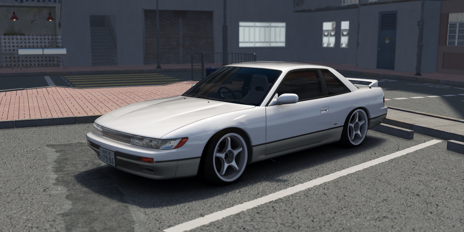 DWG Nissan Silvia PS13, skin Two_Tone_White