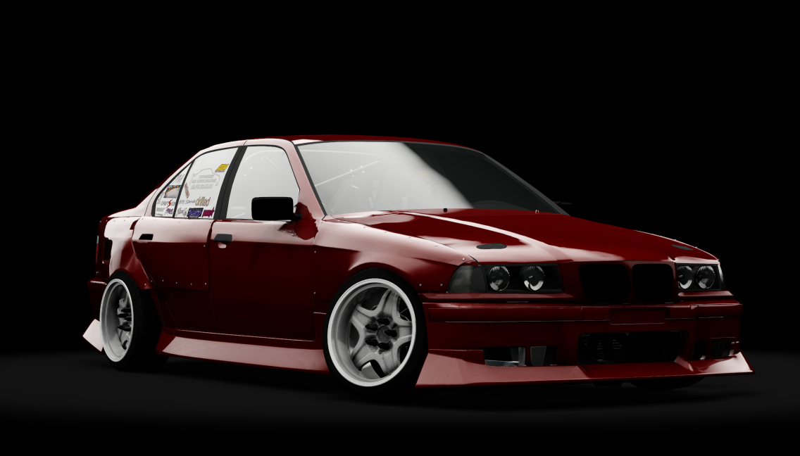 BMW E36 328i Odesa CNC PCP, skin 3_RED