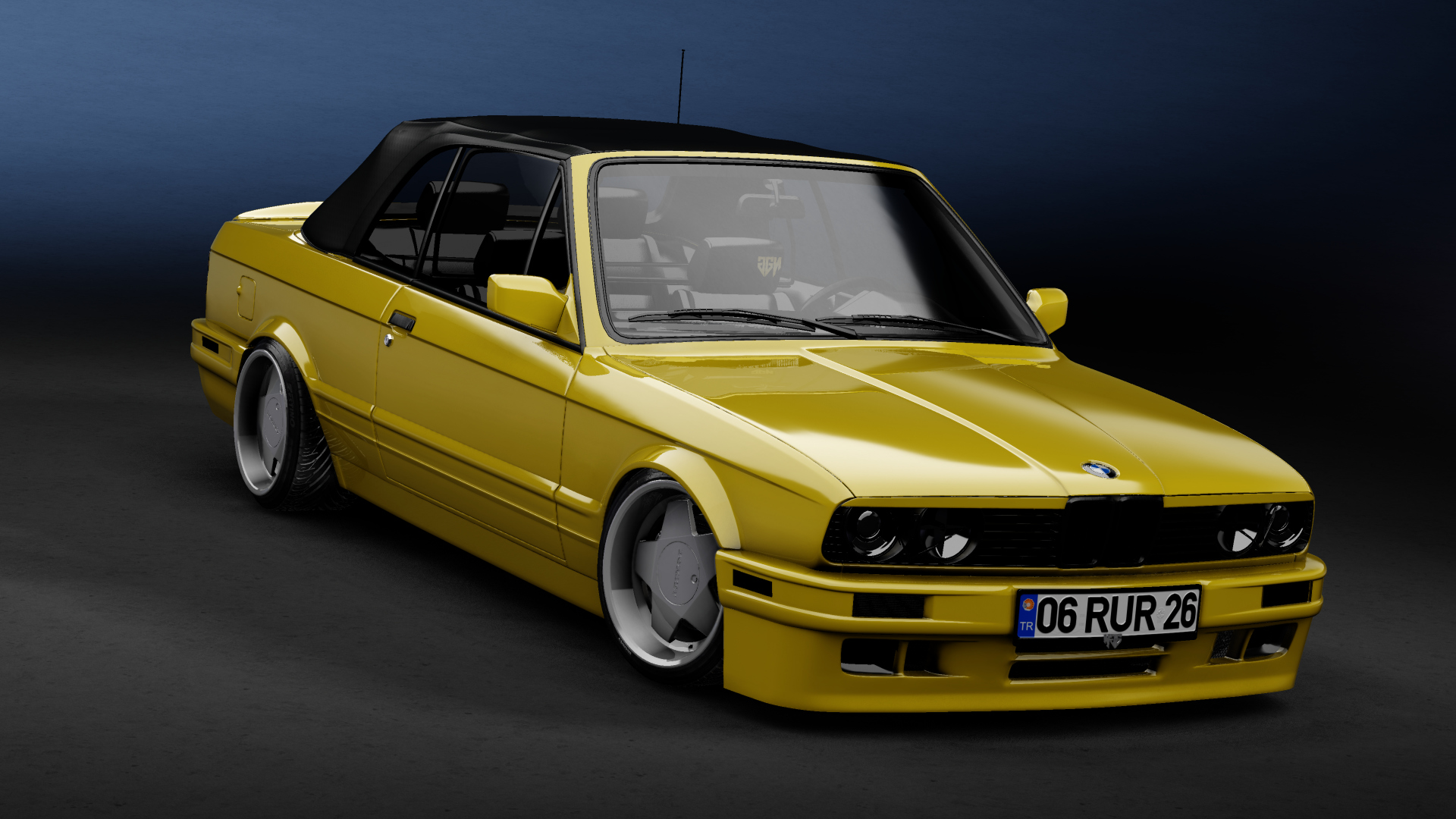 06 YGT 53 - BMW E30 325i Cabrio, skin phoenix_yellow