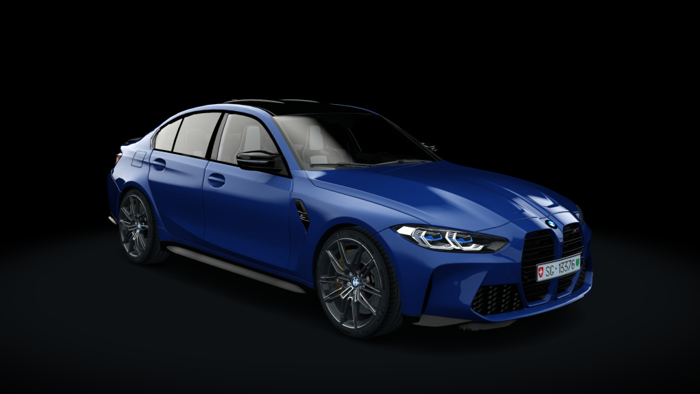 BMW M3 Competiton G80, skin 04_Portimao_Blue_Metallic