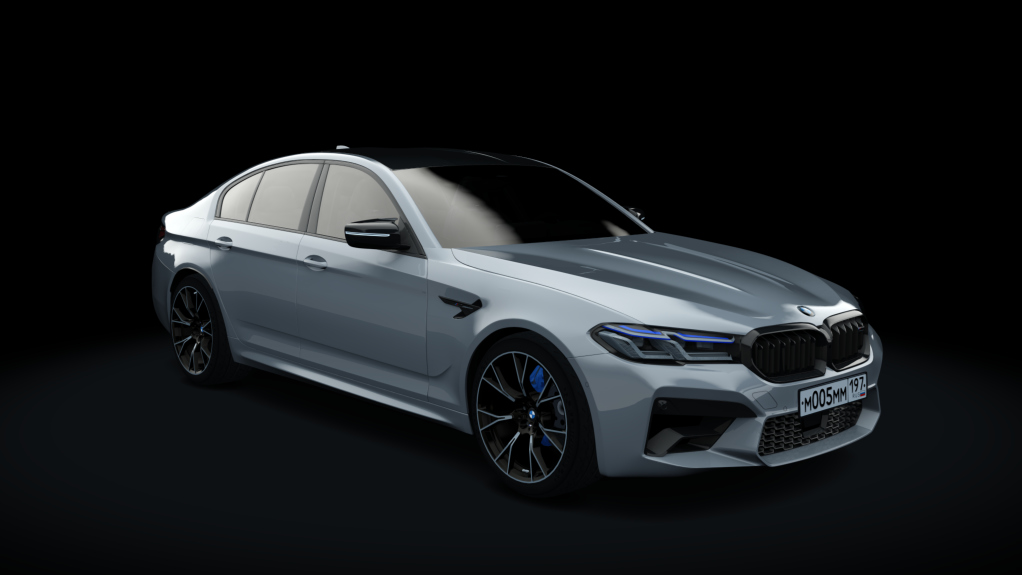 BMW M5 Competition, skin Floret_Silver_Metallic