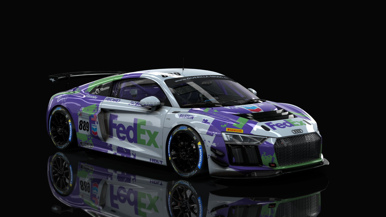 GT4 Audi R8 LMS, skin 889-fedex