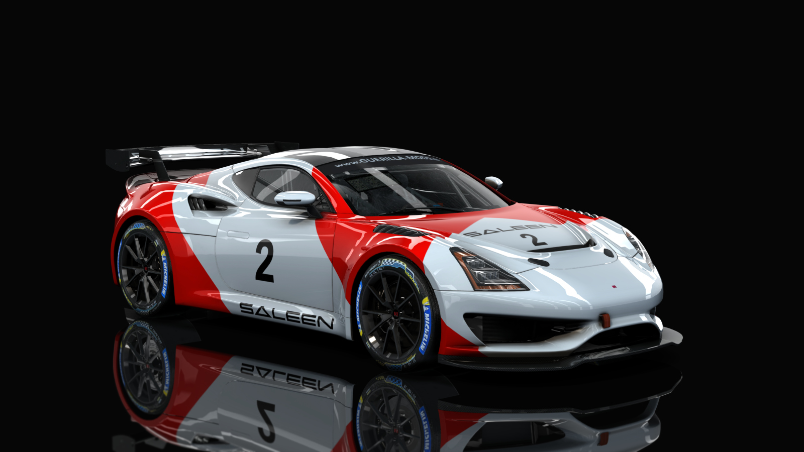 GT4 Saleen S1, skin 2_white_red