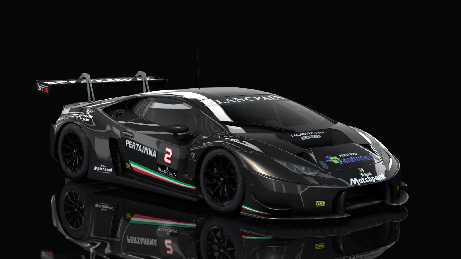 GT3 Lamborghini Huracan, skin Racing_Black