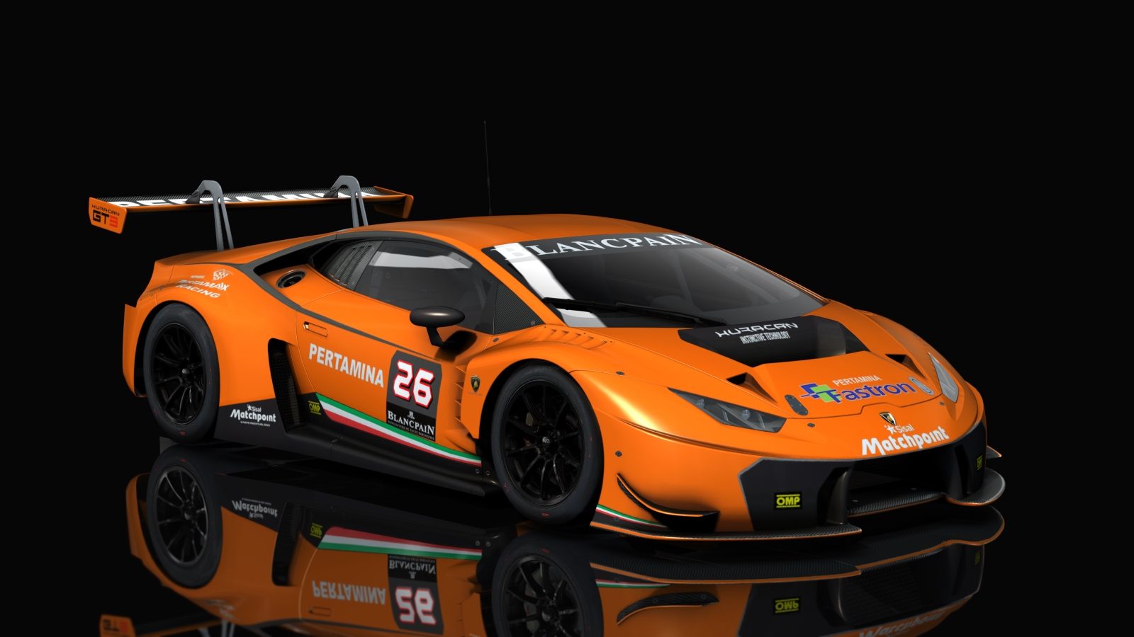 GT3 Lamborghini Huracan, skin Racing_Orange_matte