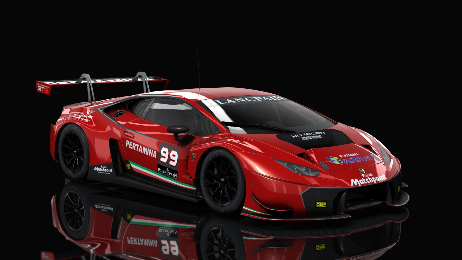 GT3 Lamborghini Huracan, skin Racing_Red