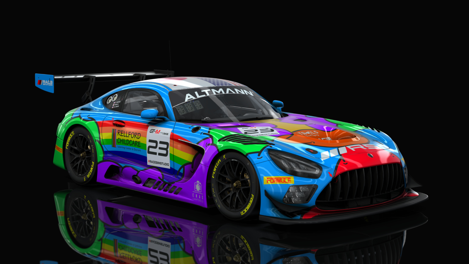 GT3 Mercedes AMG Evo 2023, skin 05_rainbow_23