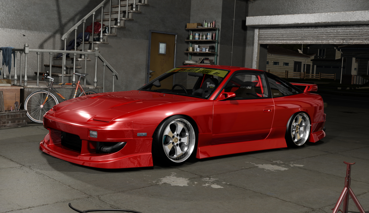 DWG Nissan 180sx, skin Red