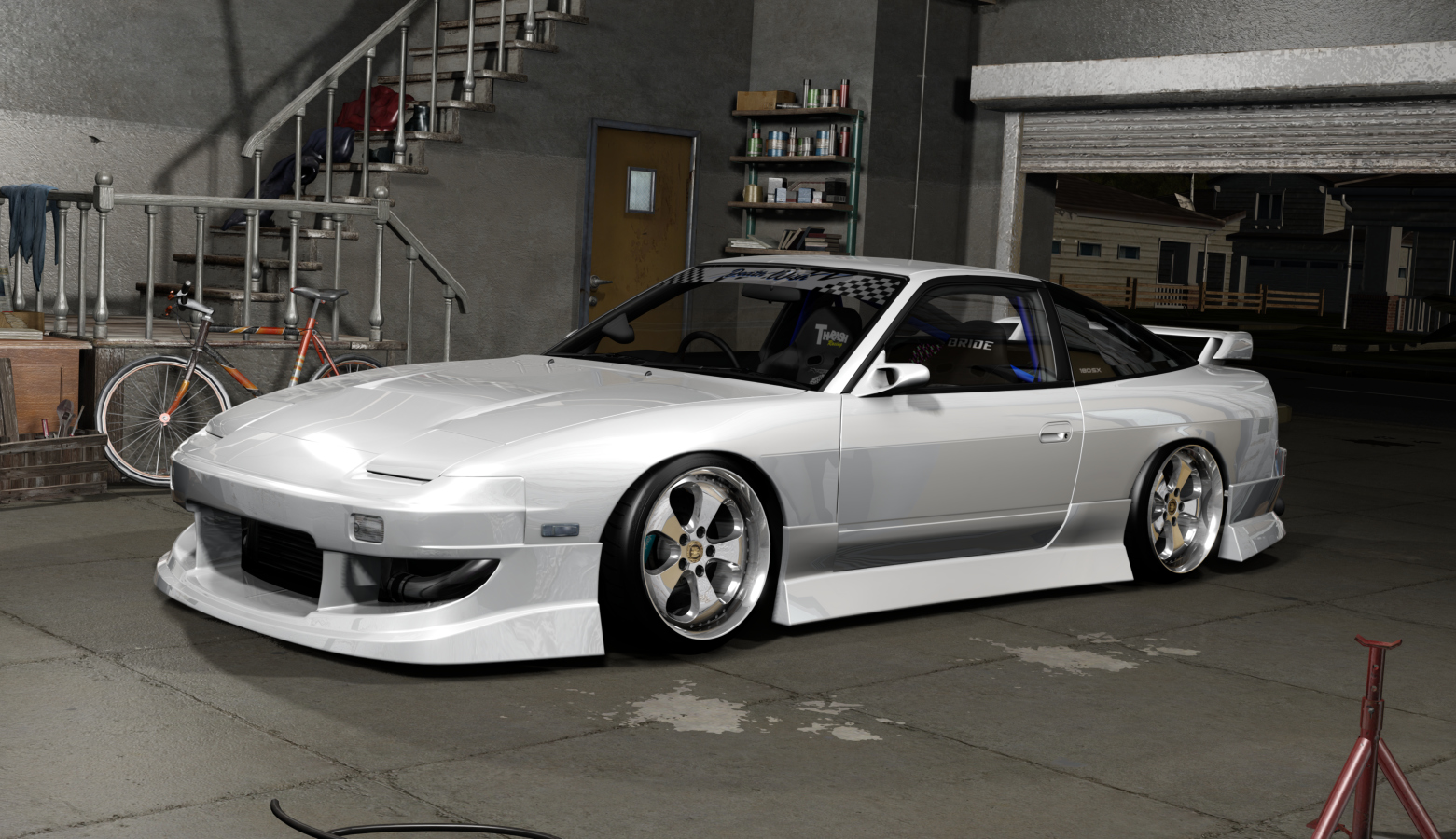 DWG Nissan 180sx, skin white