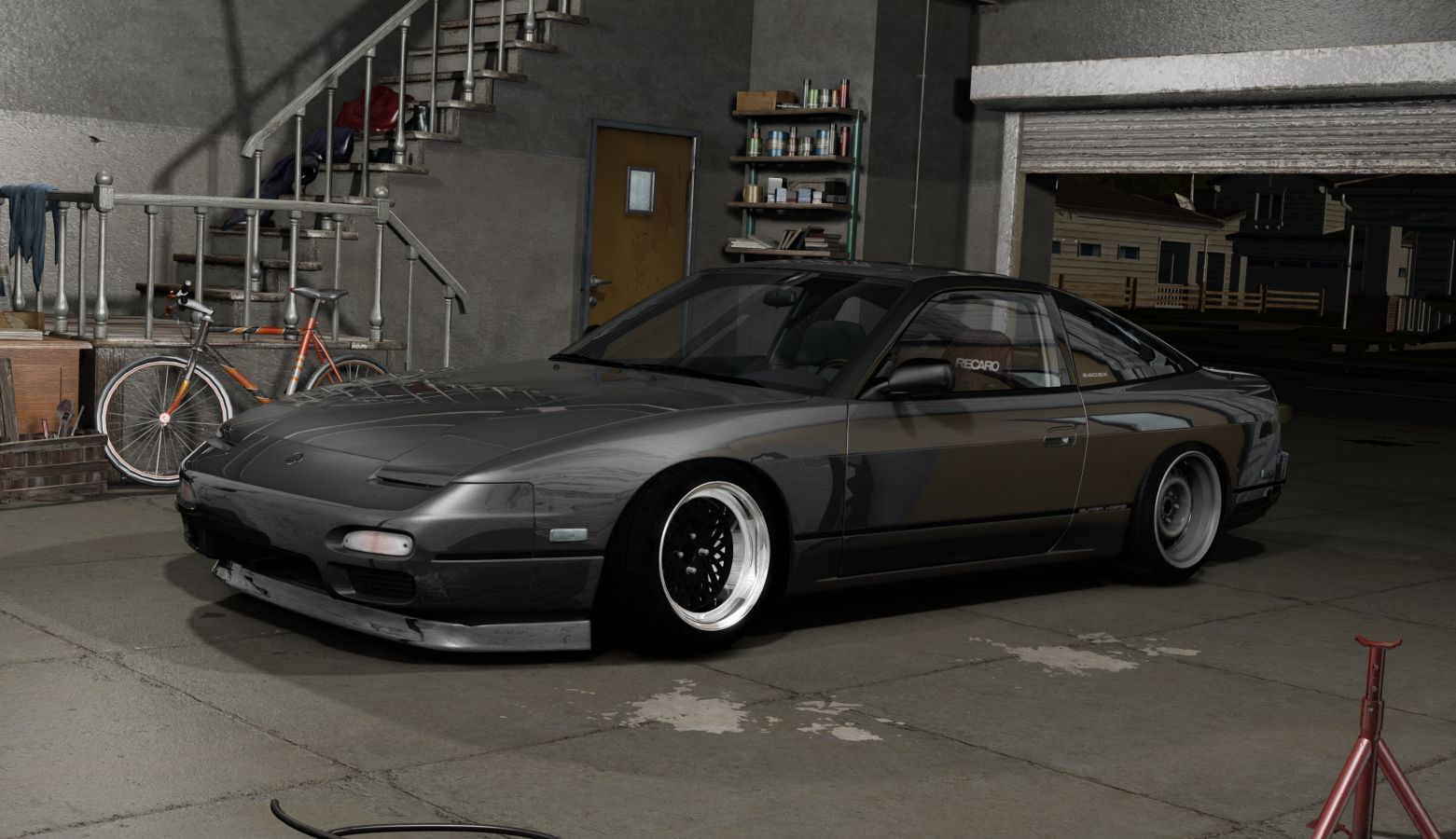 DWG Nissan 240sx KA, skin Charcoal_Gray