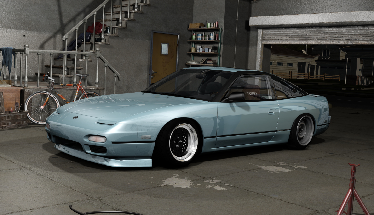 DWG Nissan 240sx KA, skin Misty_Blue