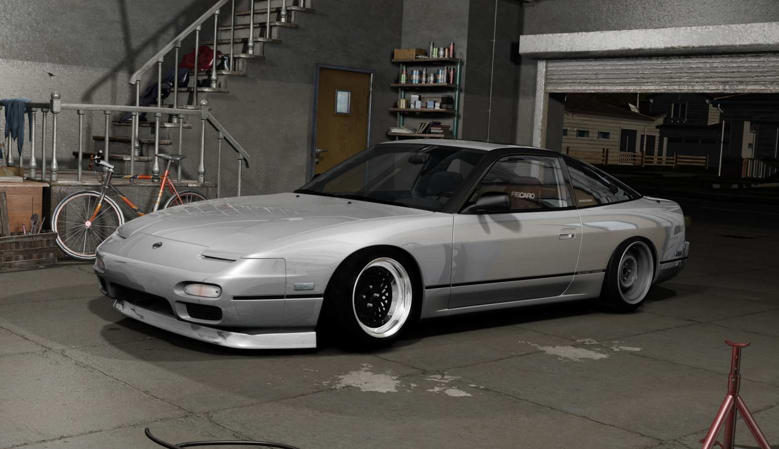 DWG Nissan 240sx KA, skin Spark_Silver