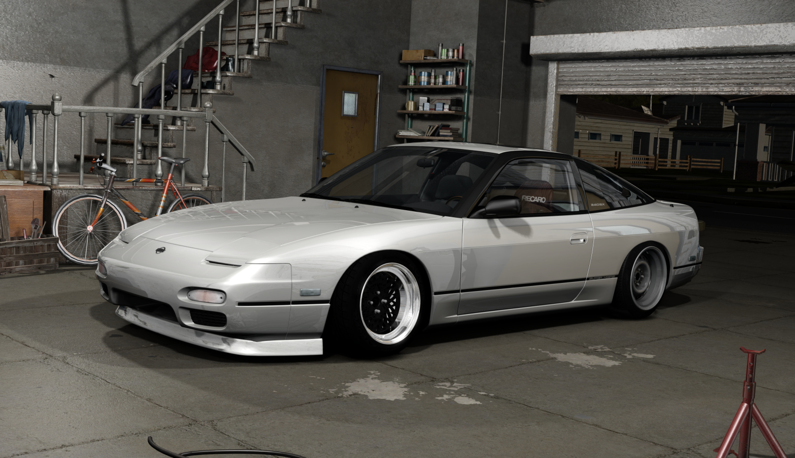 DWG Nissan 240sx KA, skin White_Pearl