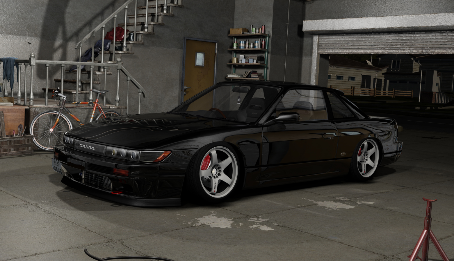 DWG Nissan Silvia S13, skin black