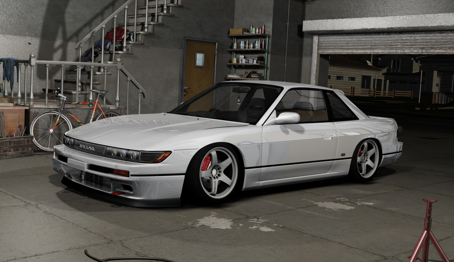 DWG Nissan Silvia S13, skin white