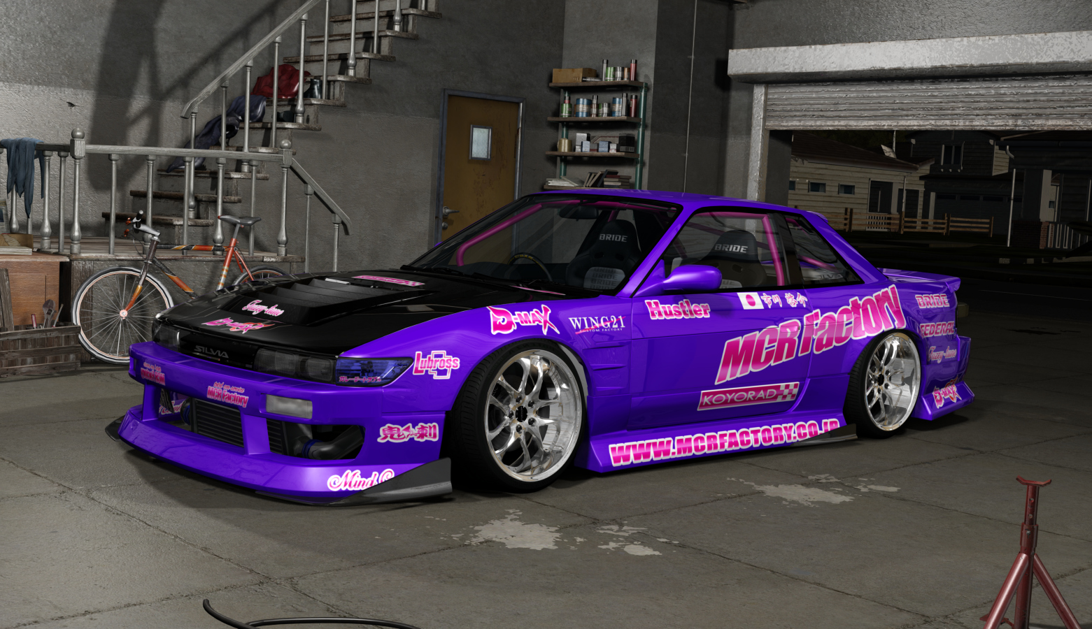 DWG Nissan Silvia S13 Street Style, skin MCR Factory