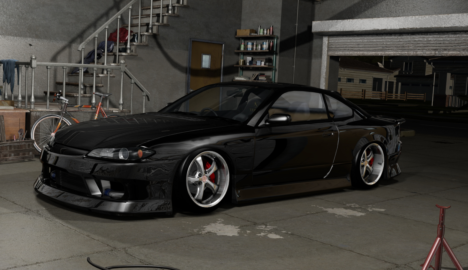 DWG Nissan Silvia S15, skin black