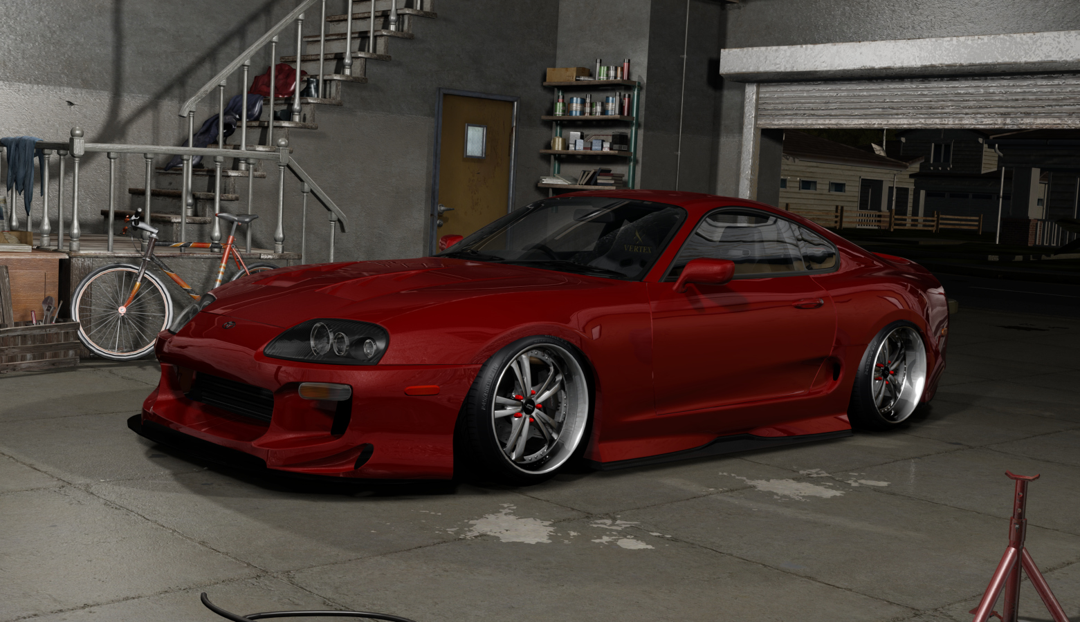 DWG Toyota JZA80 Supra, skin red