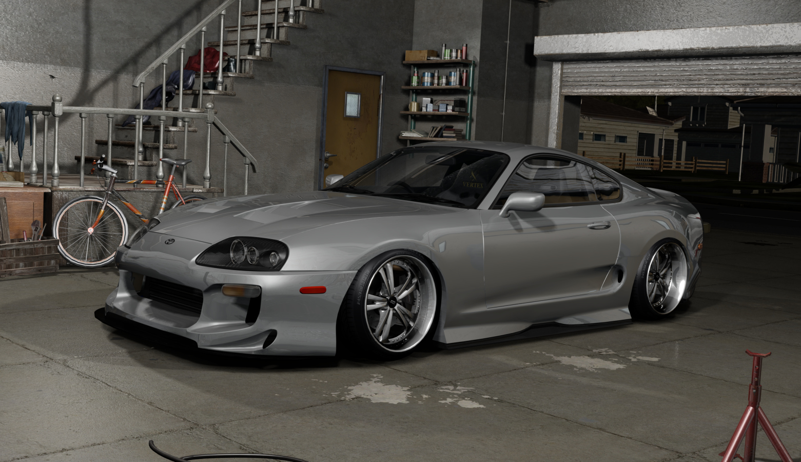 DWG Toyota JZA80 Supra, skin silver