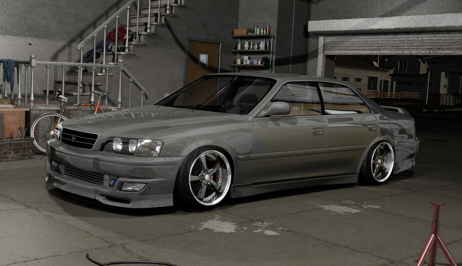 DWG Toyota JZX100 Chaser, skin 6N0_grayish_green_metallic