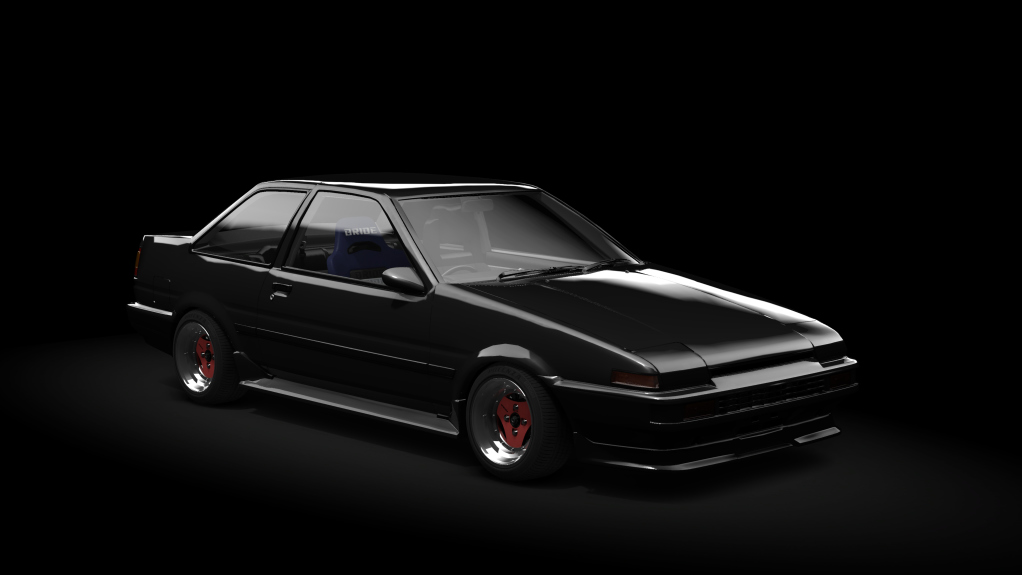 _Excite Toyota AE86 Coupe Trueno, skin Black