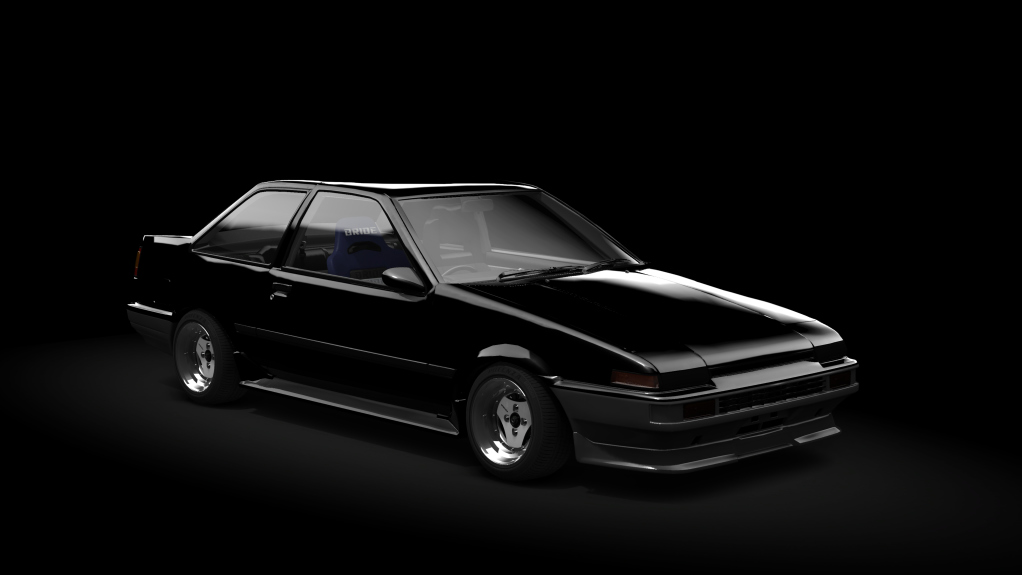 _Excite Toyota AE86 Coupe Trueno, skin Black_Silver