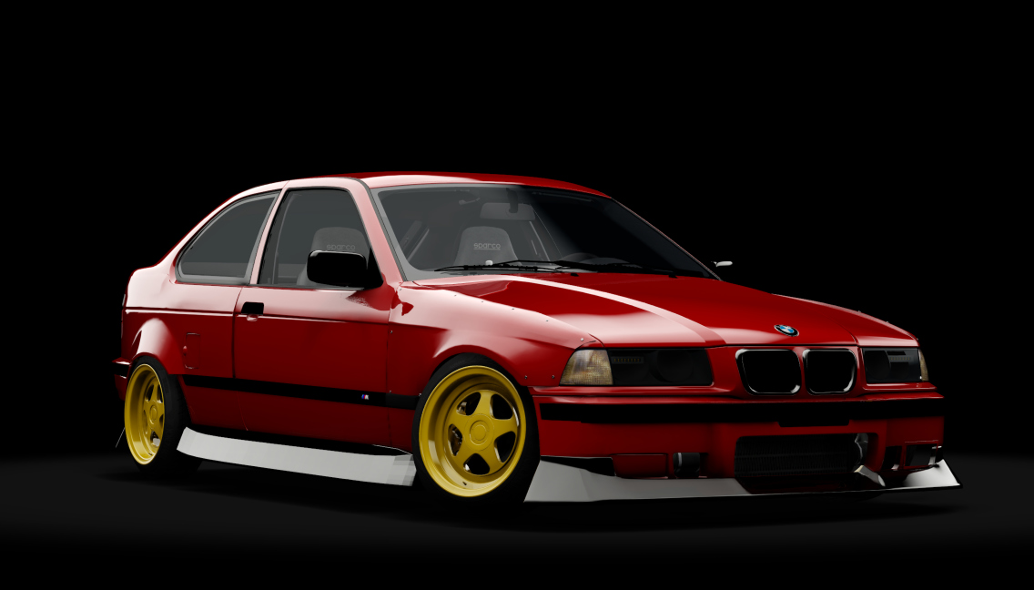 Fumi 3FF BMW E36 compact CARPACK V1.3, skin RED