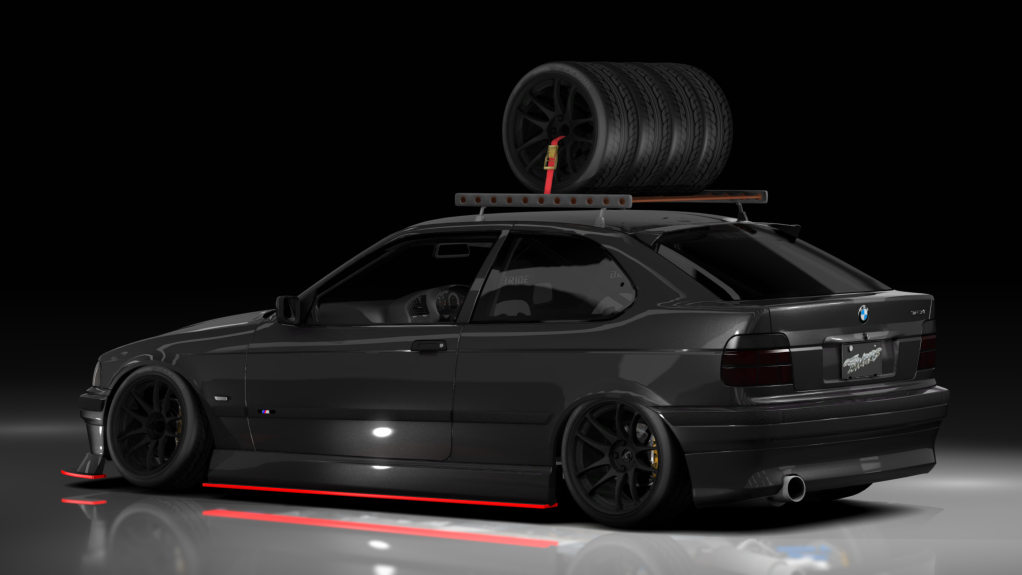 GravyGarage Street e36 Compact, skin black roof rack