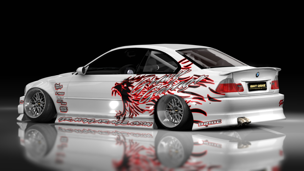 GravyGarage Street e46, skin wurr white red