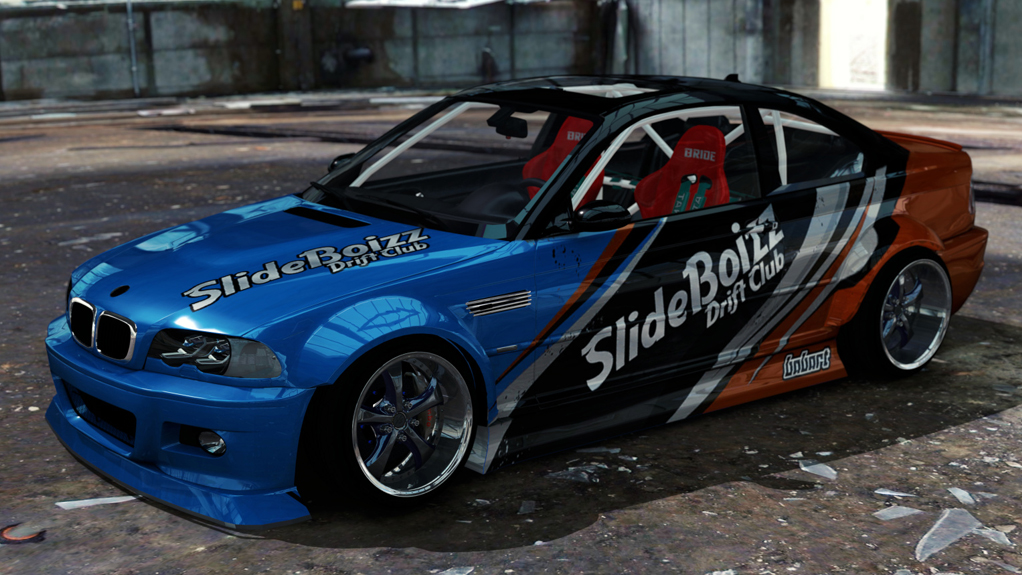 SlideBoizz BMW E46 v1.1, skin Babart Blue