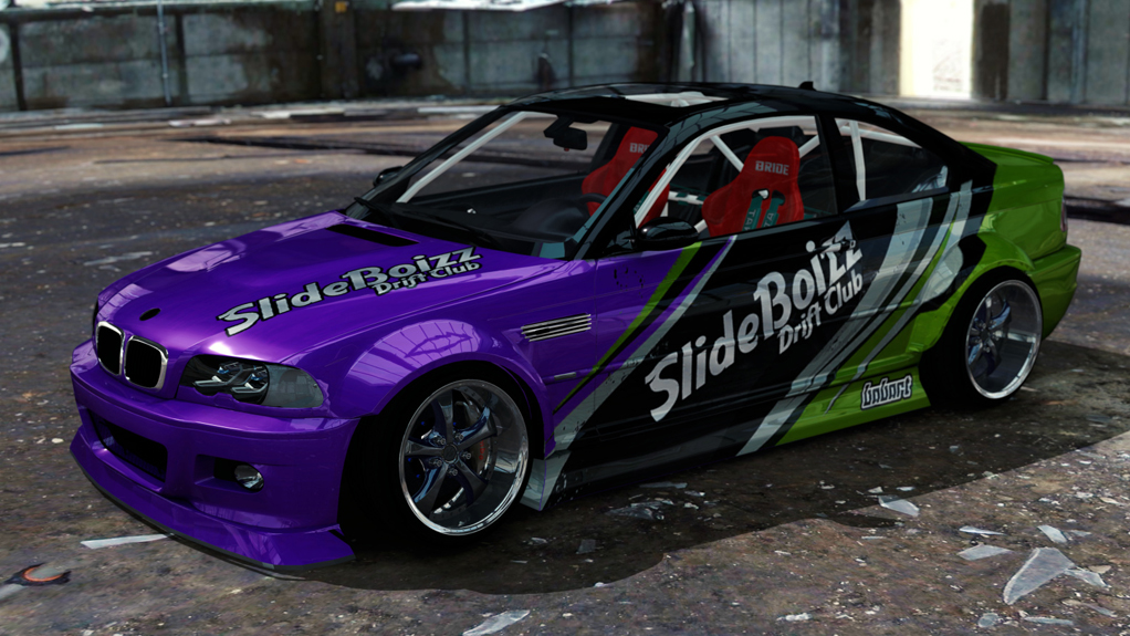 SlideBoizz BMW E46 v1.1, skin Babart Purple