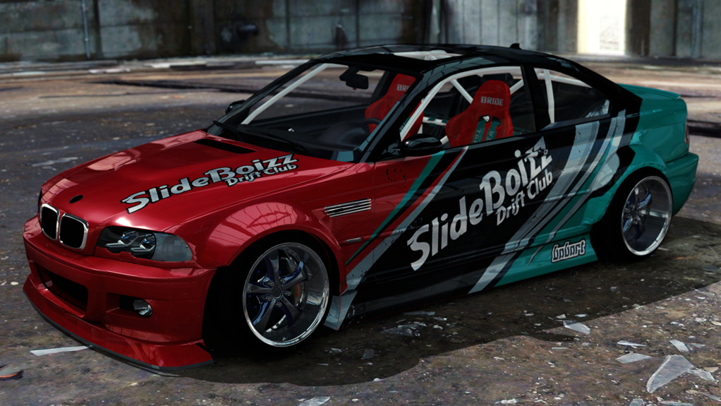 SlideBoizz BMW E46 v1.1, skin Babart Red