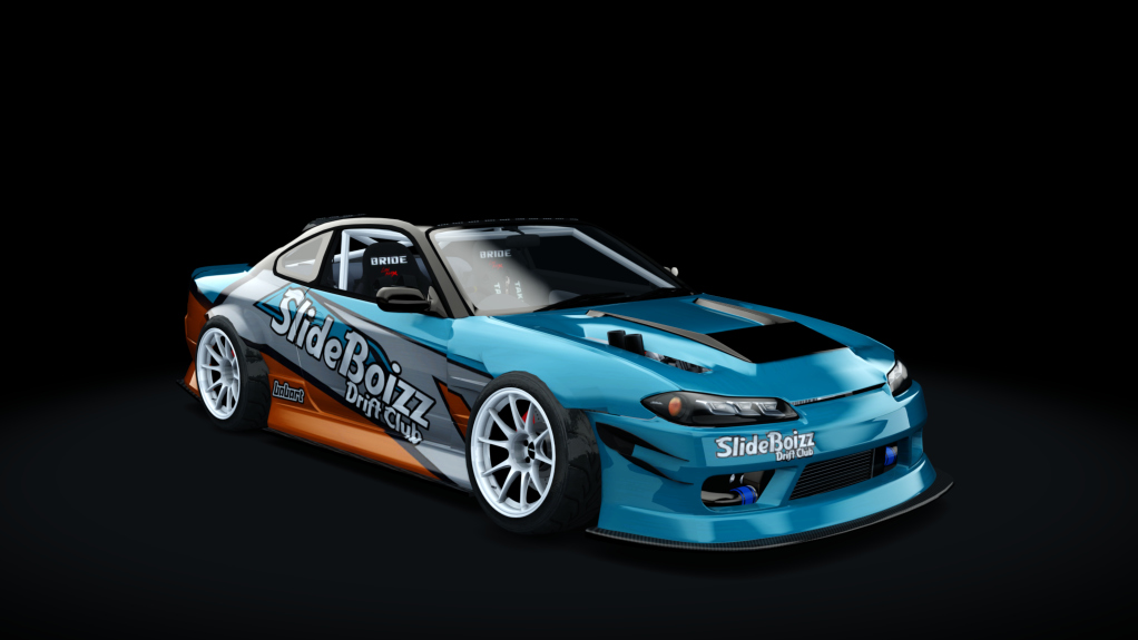 SlideBoizz Nissan S15 v1.1, skin Babart Cyan