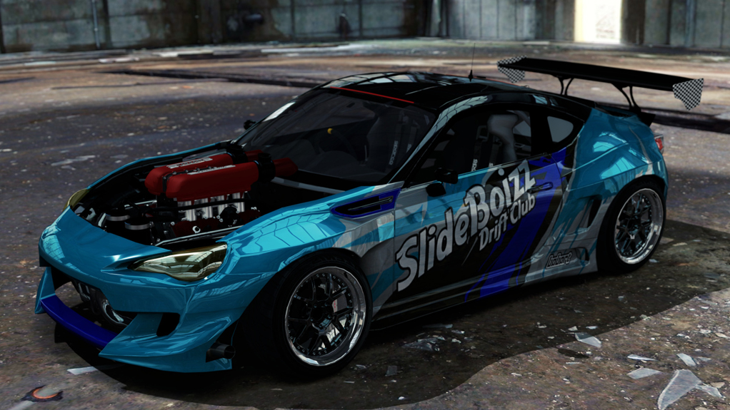 SlideBoizz Toyota GT4586 v1.1, skin Babart Cyan