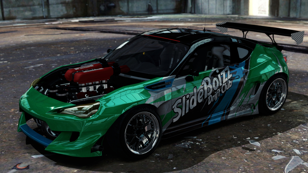 SlideBoizz Toyota GT4586 v1.1, skin Babart Green