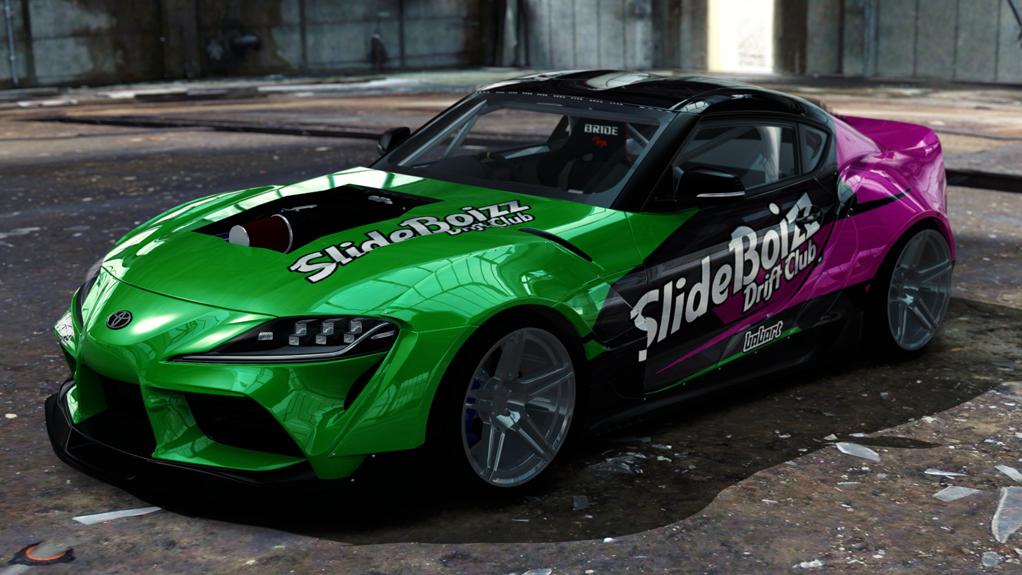 SlideBoizz Toyota Supra v1.1, skin Babart Green