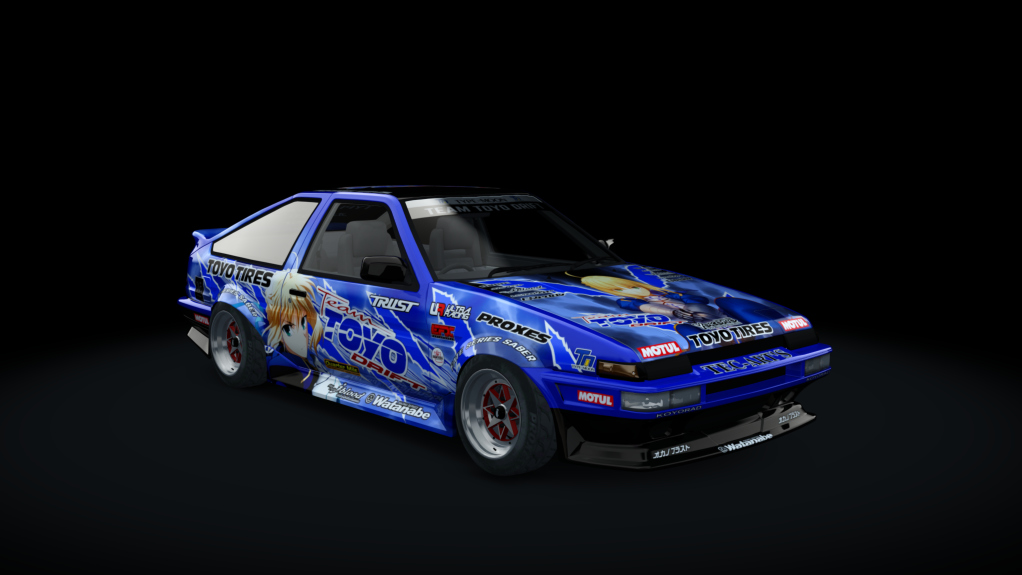 Toyota AE86 WDT Street event japan origin, skin 77_fate_series_saber