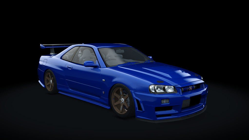 nissan skyline r34 gtr nasher, skin blue